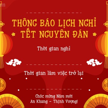 THÔNG BÁO LỊCH NGHỈ TẾT DƯƠNG LỊCH 2023 & TẾT NGUYÊN ĐÁN QUÝ MÃO
